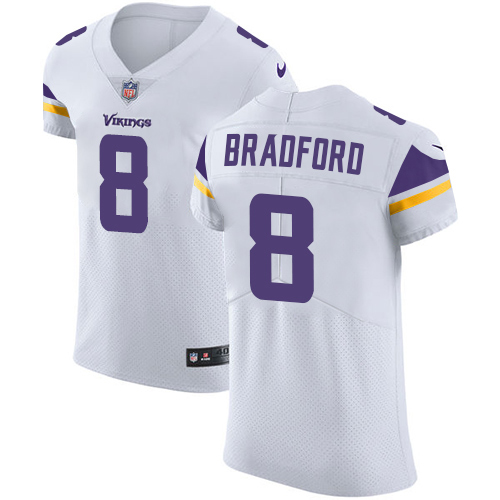 Nike Vikings #8 Sam Bradford White Men's Stitched NFL Vapor Untouchable Elite Jersey